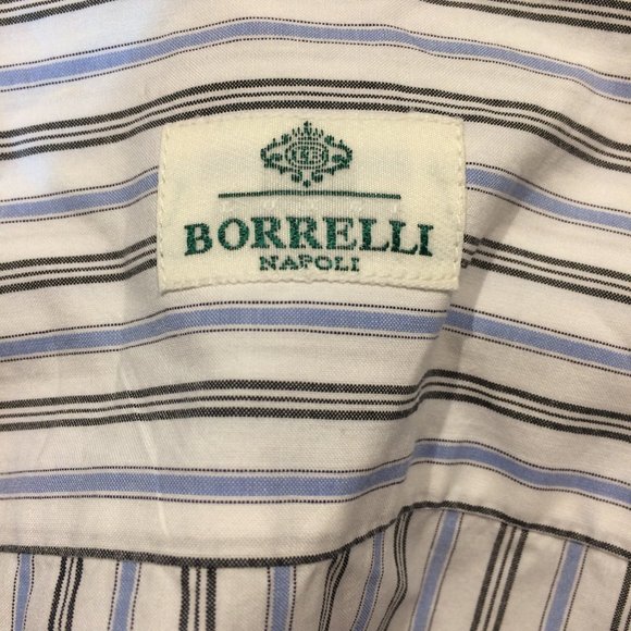 Luigi Borrelli Napoli Striped Dress Shirt - Picture 4 of 5
